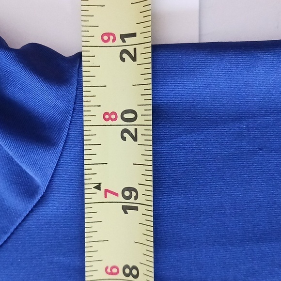 NWT NEW Glory Uniquely Designed Gold Chain Cut-Out Cobalt Blue Plus Size Tunic - Picture 10 of 12